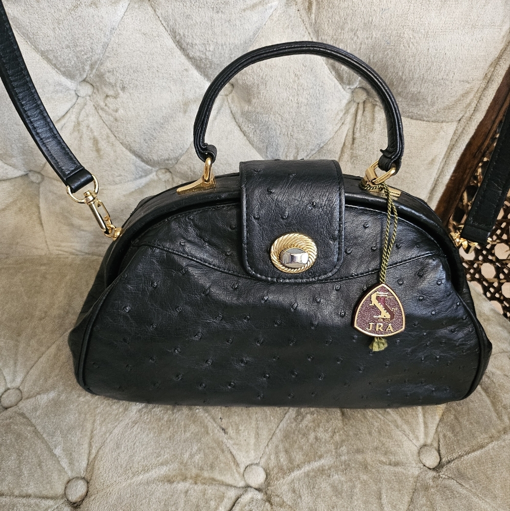 Authentic JRA Real Ostrich 2 Way Bag